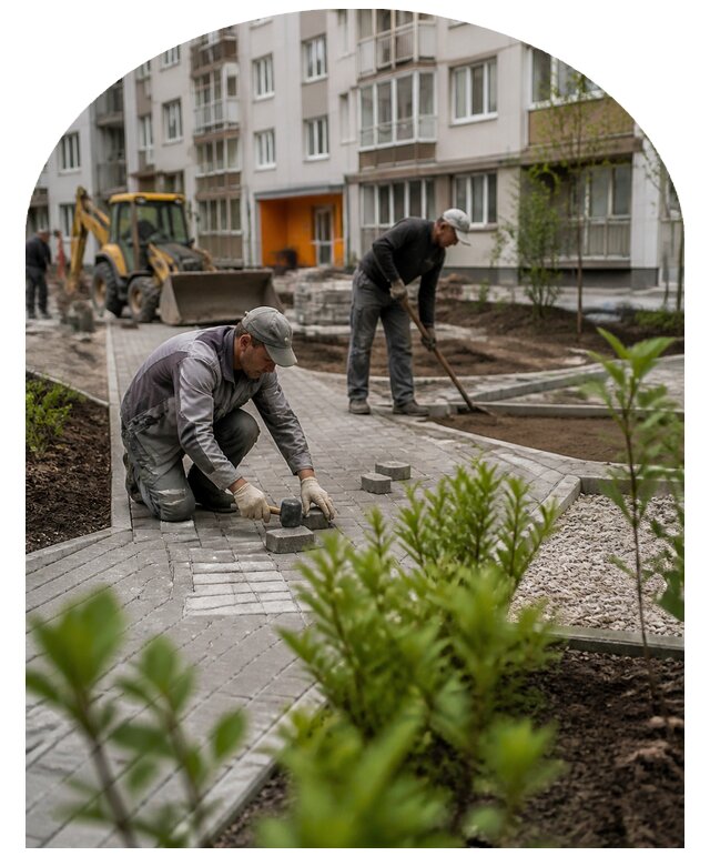 Благоустройство двора многоквартирного дома в Дальнегорске