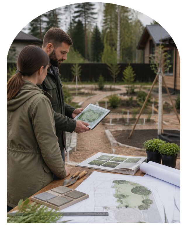 Индивидуальный дизайн проект сада и участка в Дальнегорске