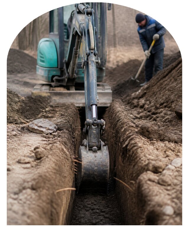 Рытье траншей в Дальнегорске по цене от 6698 р. | Метпроект-Дль
